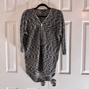 Express Women’s Zip Front Sweater Tunic Top Size Small